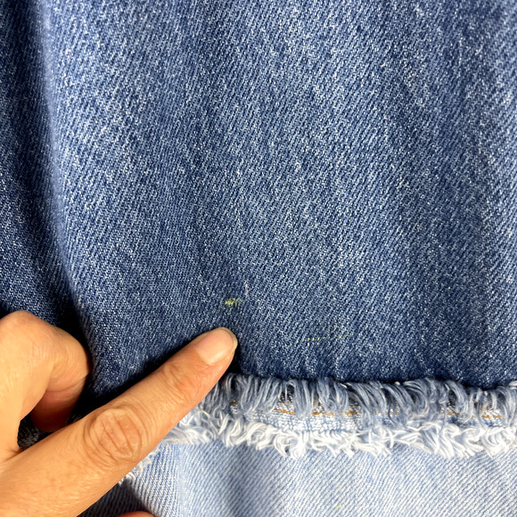 Ragged Priest Mom Jeans Womens 36 Blue Patchwork Frayed Boho Urban Streetwear - Picture 14 of 14